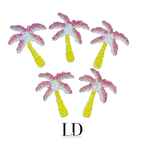 Luxe Yellow & Pink Palm Tree Patch