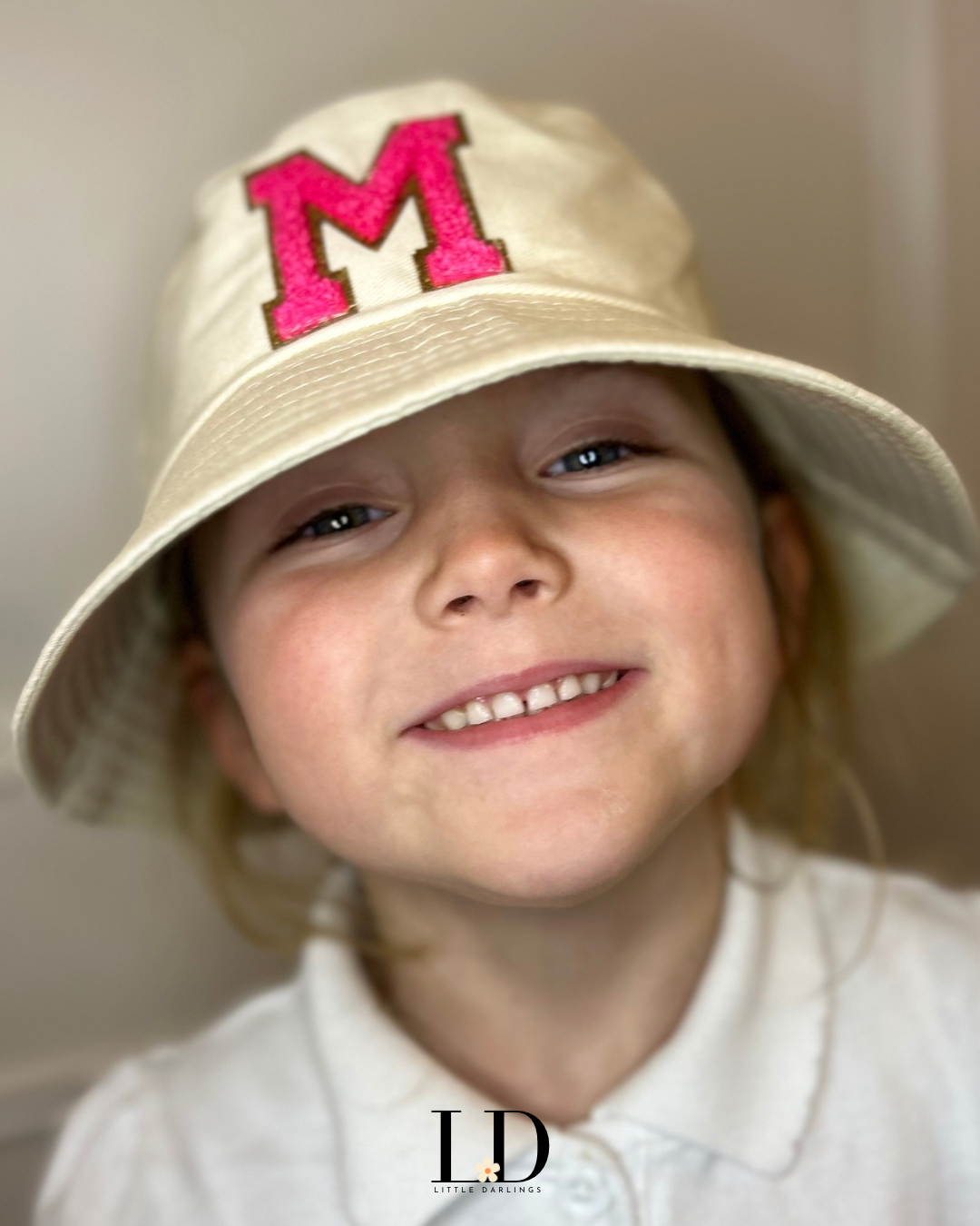 Kids Cream Bucket Hat